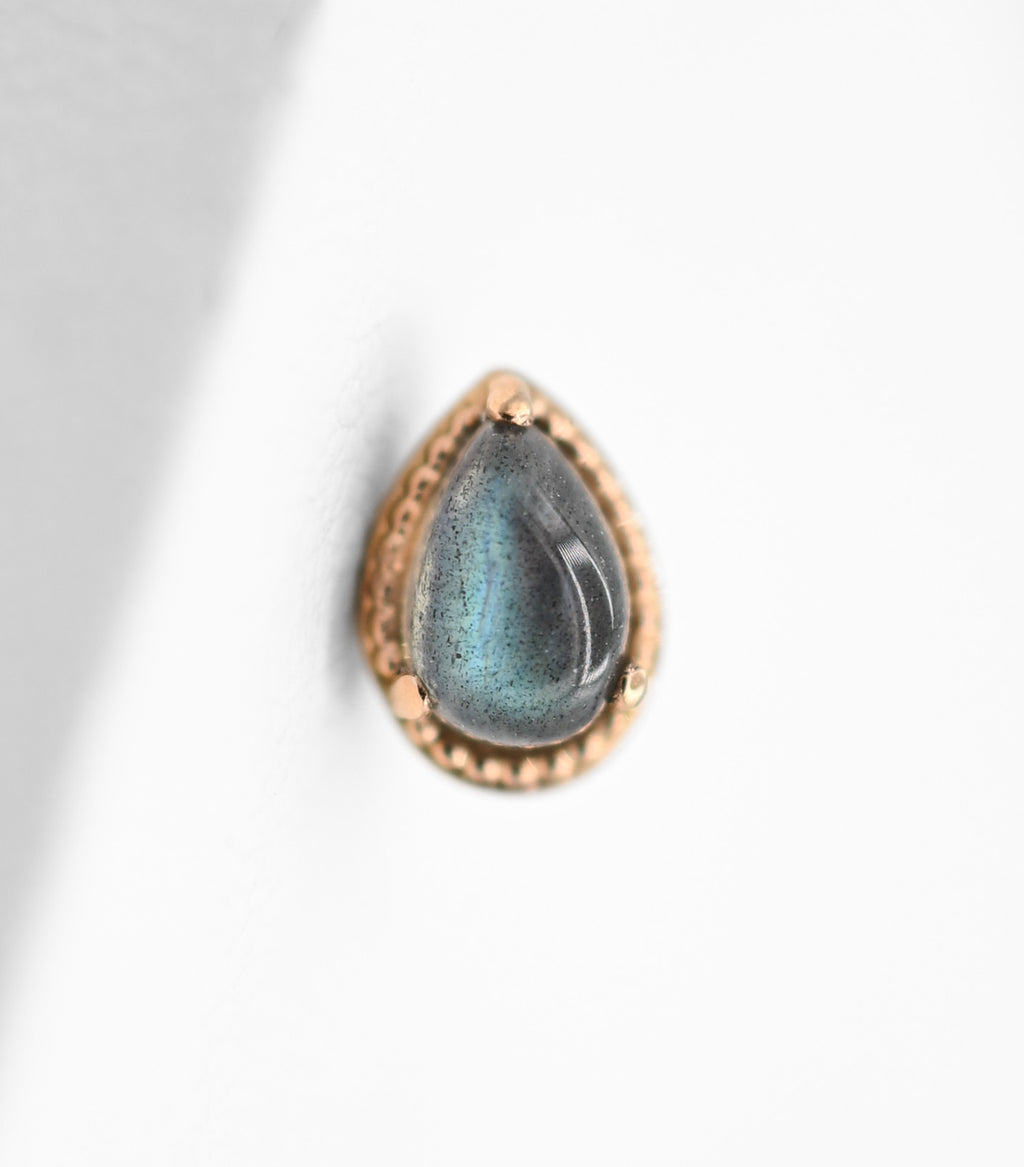 Labradorite Beaded Pear by Zadamer
