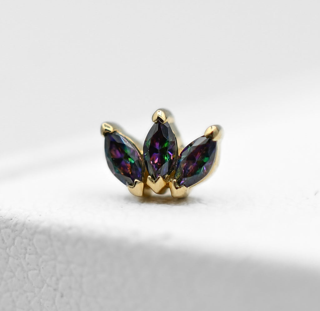 Triple Marquise Fan Color CZ by Junipurr