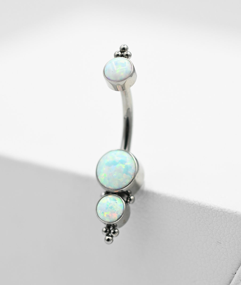 Haute Couture White Opal Navel Curve (1HN) by LeRoi
