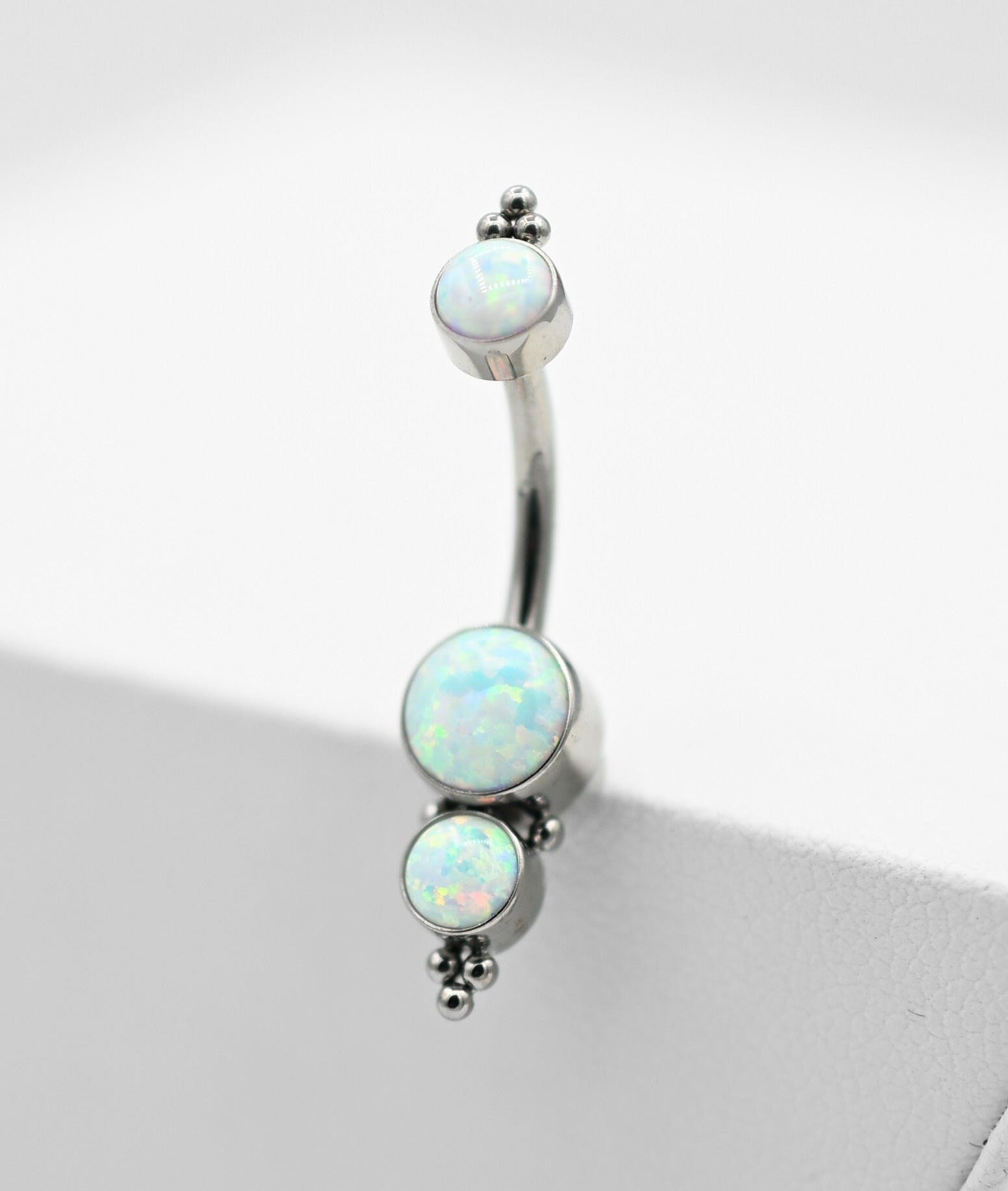 Haute Couture White Opal Navel Curve (1HN) by LeRoi