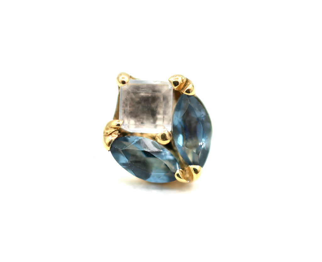 Bloom (London Blue Topaz + White Sapphire) by Quetzalli Jewelry