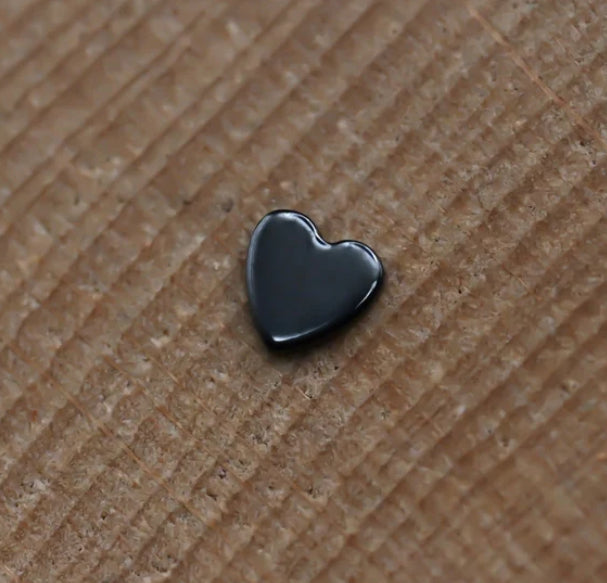 High Polish Black Niobium Heart by Black Forest