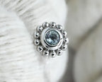 Beaded Choctaw (White Gold/Swiss Blue Topaz) by BVLA