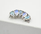 Labradorite & Rainbow Moonstone Pear Panaraya by BVLA