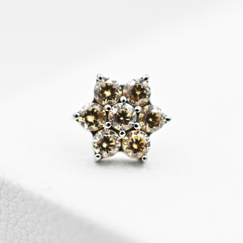 Titanium Flower Gem Six Petal by Junipurr