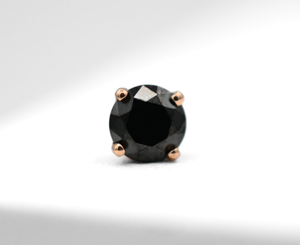 Black CZ Prong by Body Gems