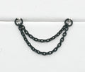 Double Matte Black Niobium Chain by Black Forest