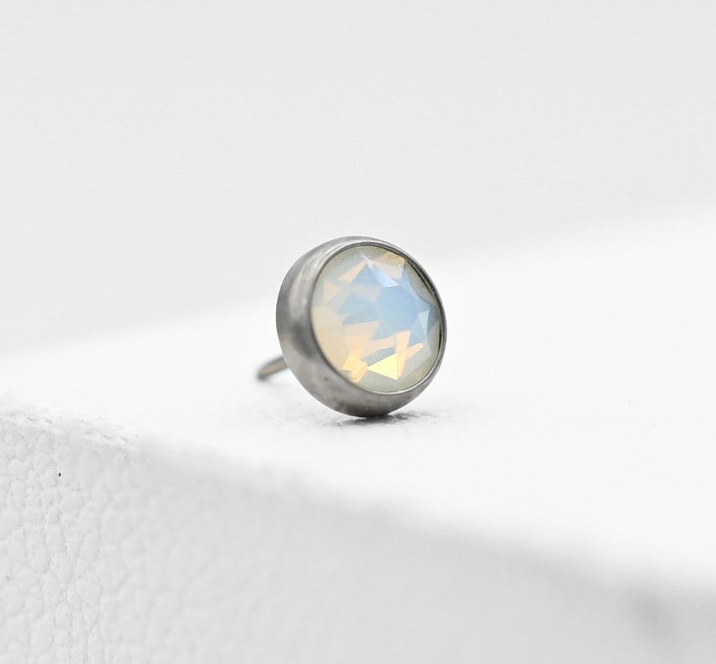 Titanium Flat-Backed Gem by People's Jewelry