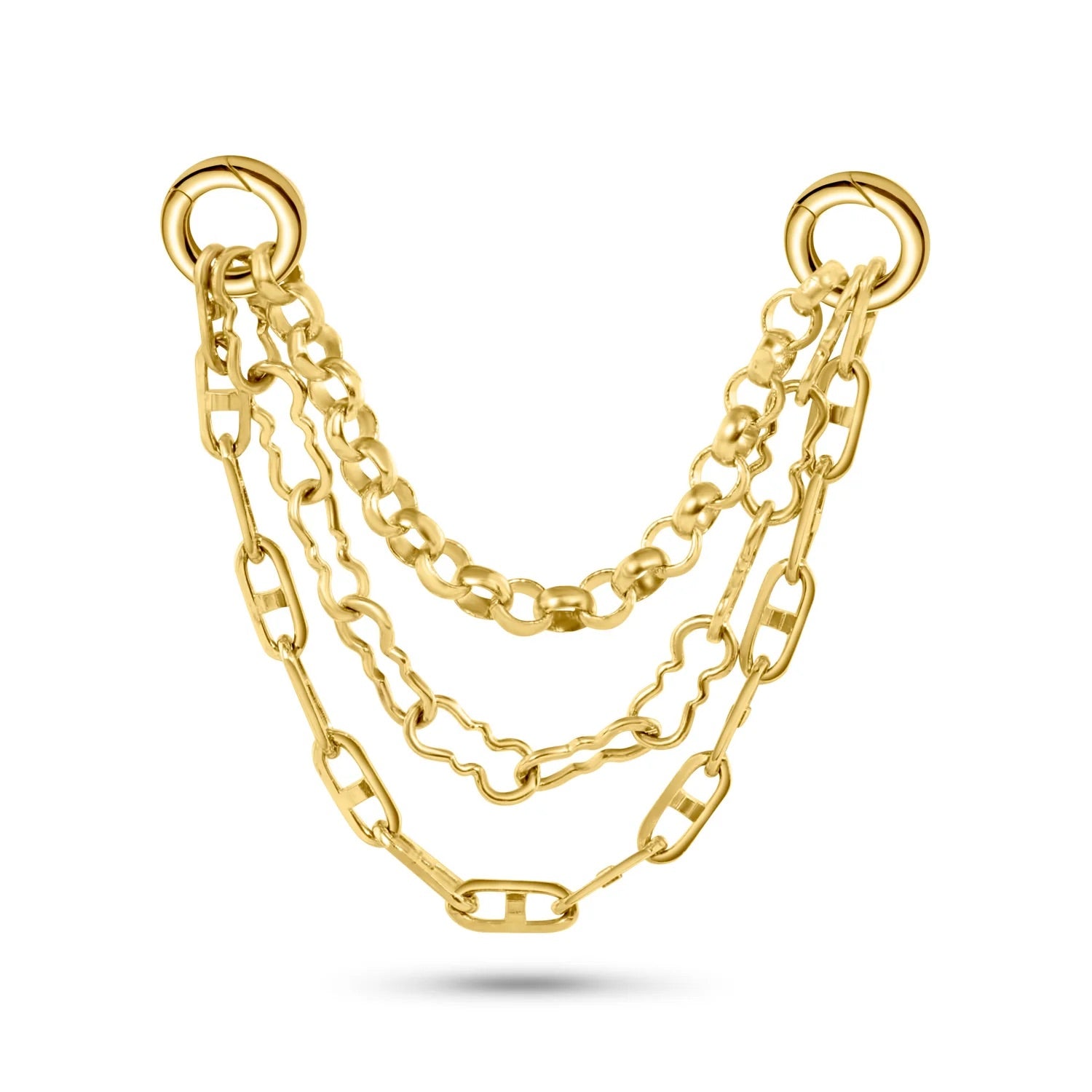 Rolo + Razor + Mariner Stacked Chain by NorVoch