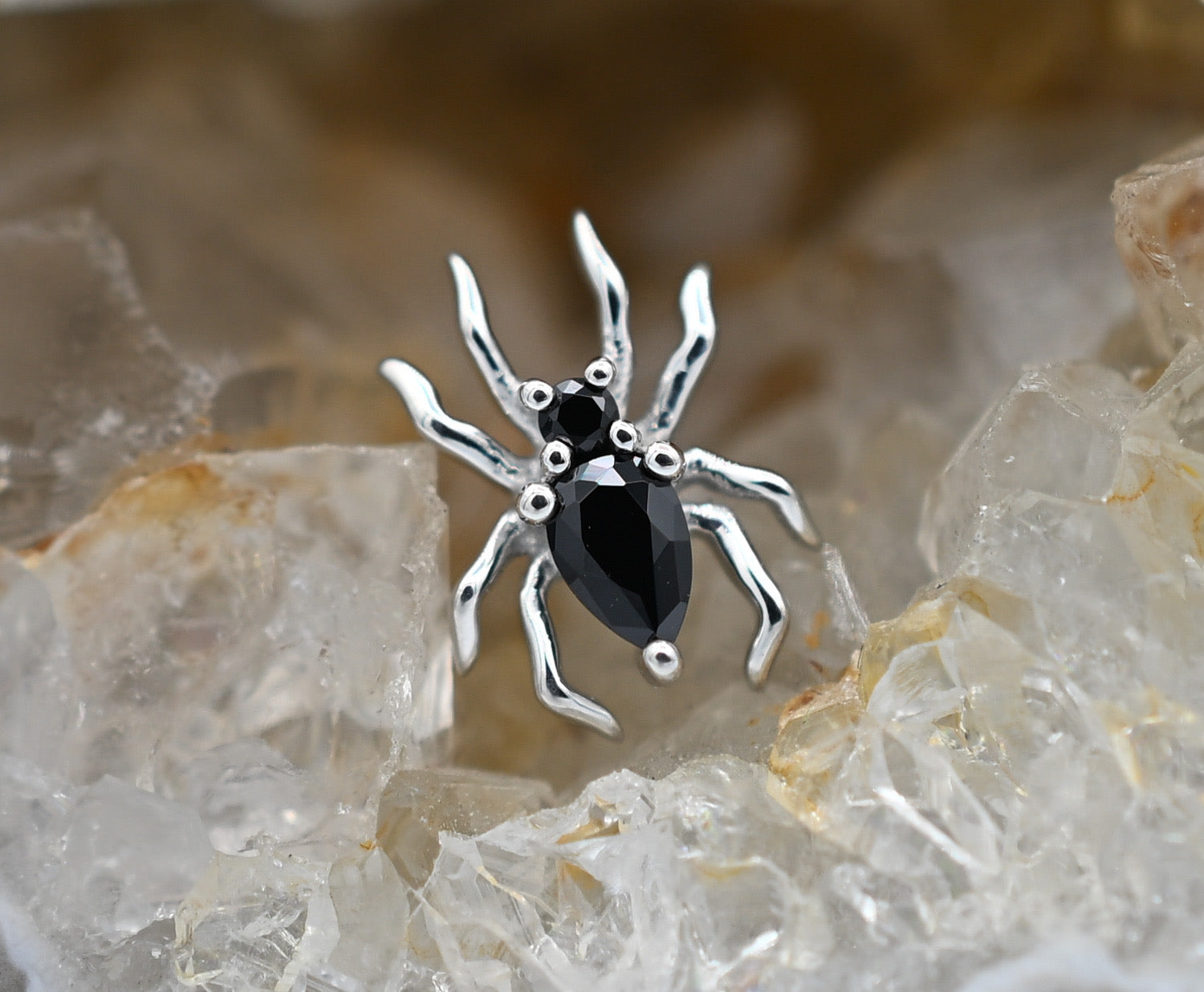 Arachne - Black Spinel - by Buddha Jewelry