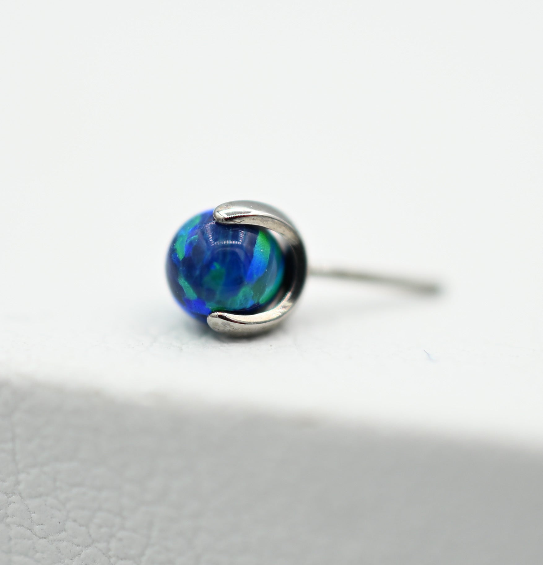 Threadless Prong-Set Opals & Stones (3mm Threadless) Bullet & Round by People's Jewelry