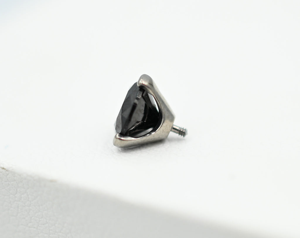 Prong Brilliant Cut 6mm CZ Threaded End