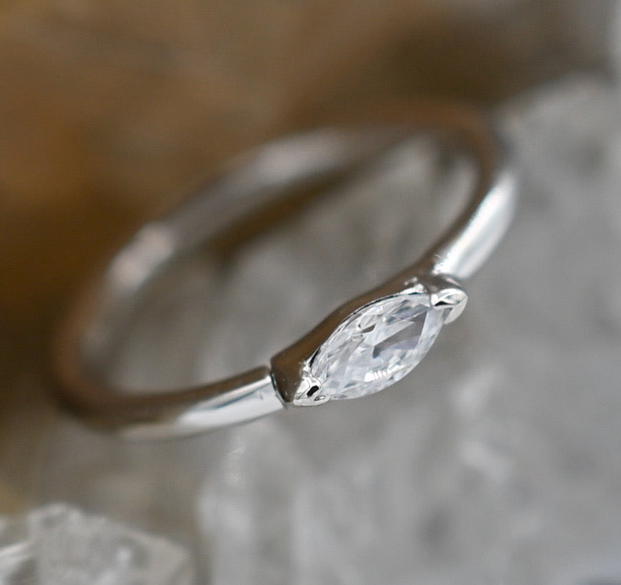 Zuri CZ Seam Ring by Buddha Jewelry Organics