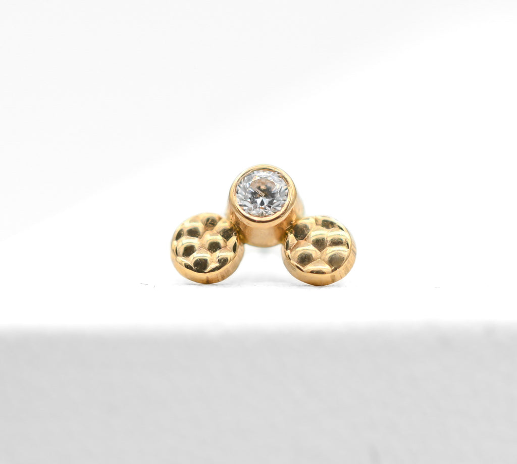 Trio with Hammered Disk by Body Gems