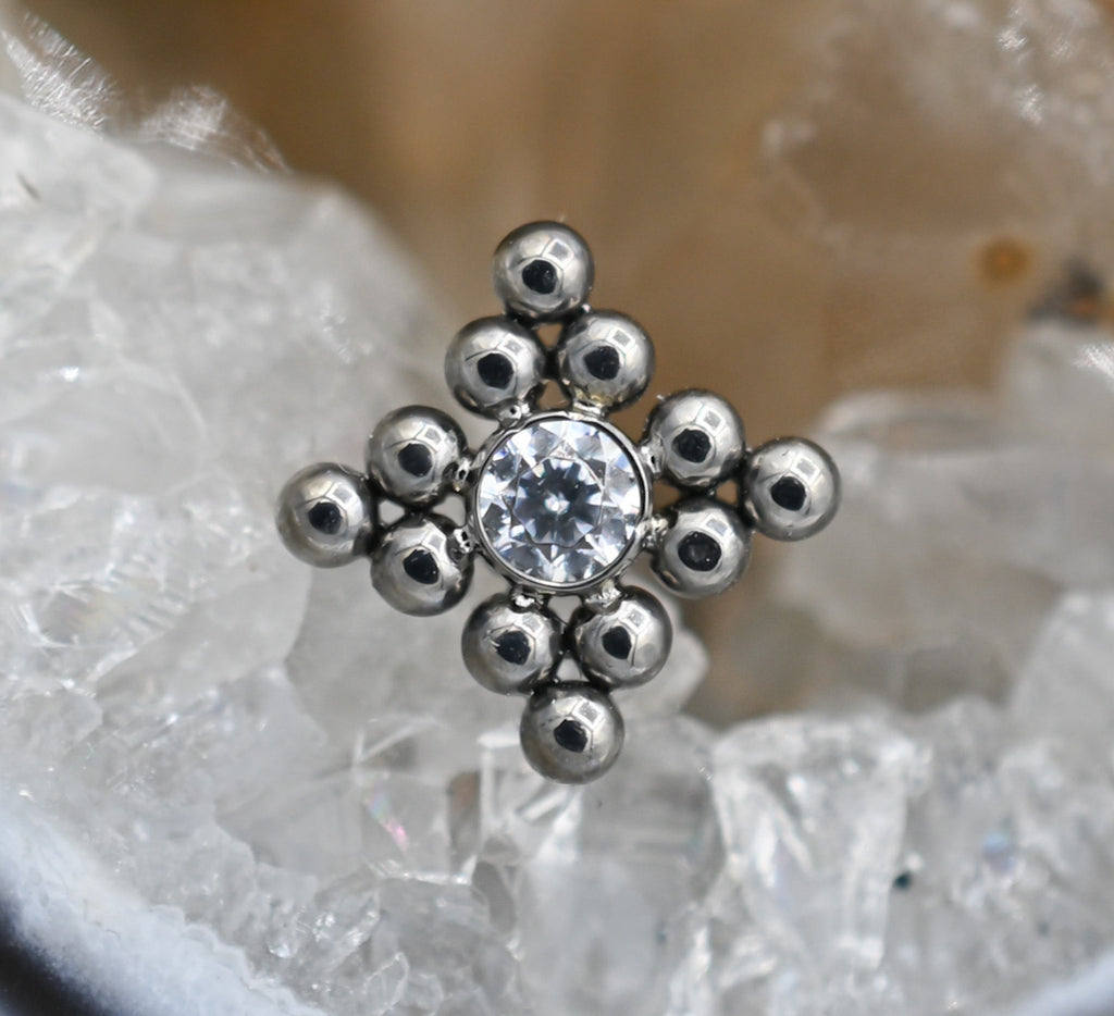 Haute Couture Single Bezel with Beaded Accents (17HT) by LeRoi