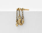 Buenas Noches Seam ring w/ 3 Charms (2 Stars + 3 Moons) by Hialeah Fine Jewelry