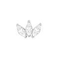 Titanium Triple Marquise Fan - Clear CZ by Crucial