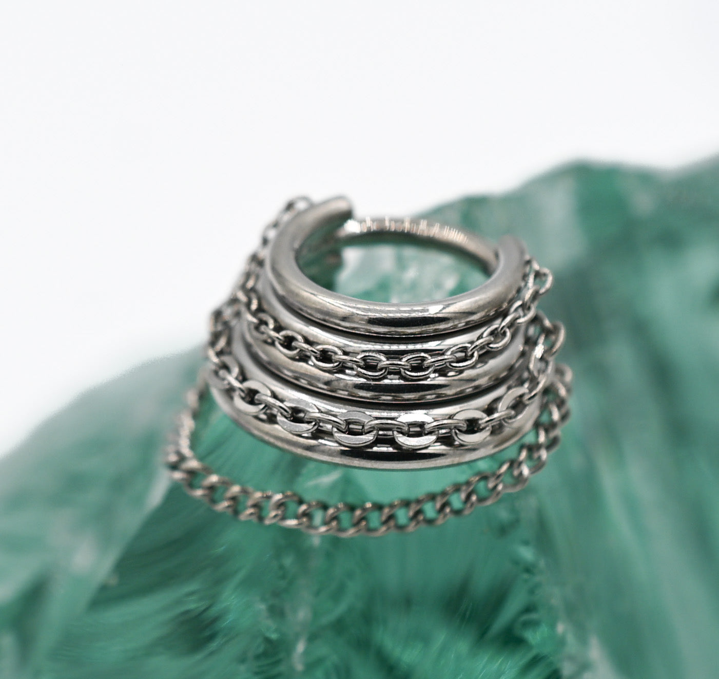 Titanium Chained Quintuple Clicker by Zadamer