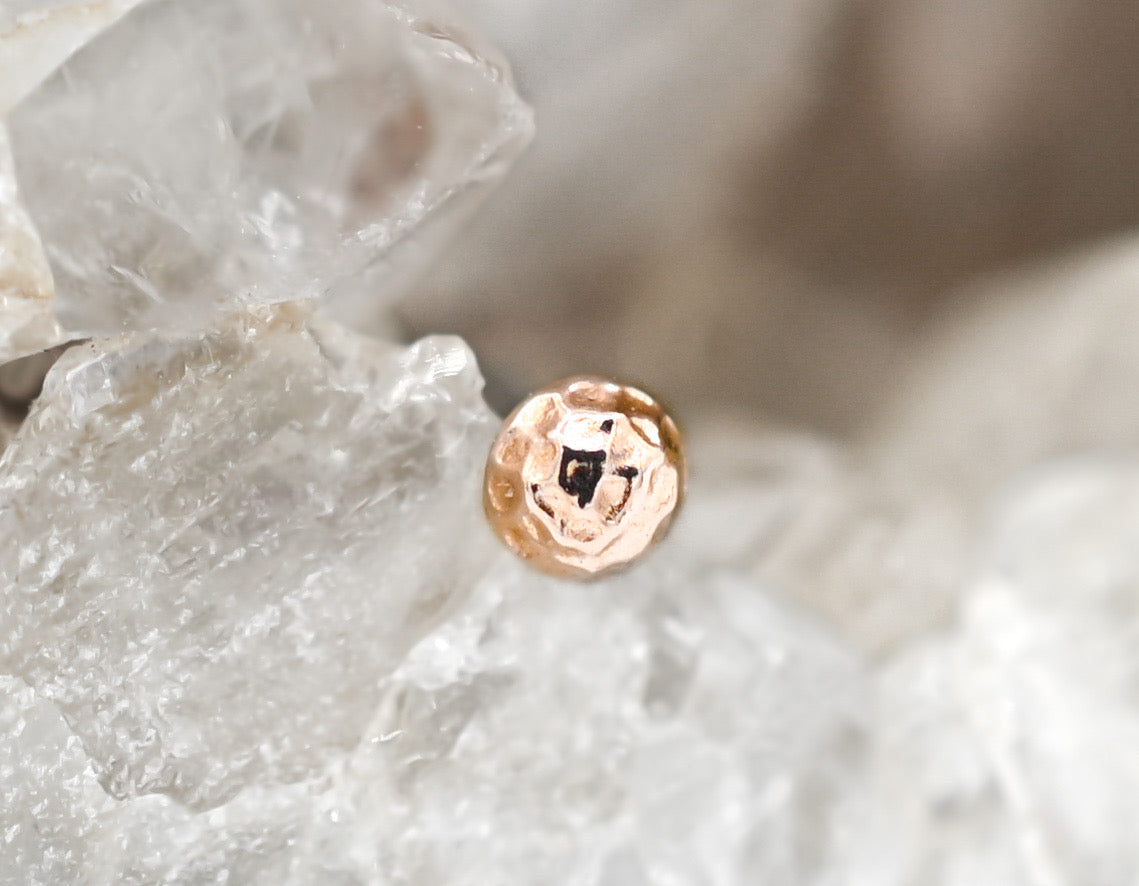 Rose Gold Hammered Dome by Junipurr