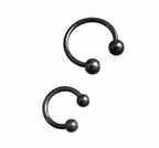 16g Black Niobium Circular Barbell (Horseshoe) by Anatometal