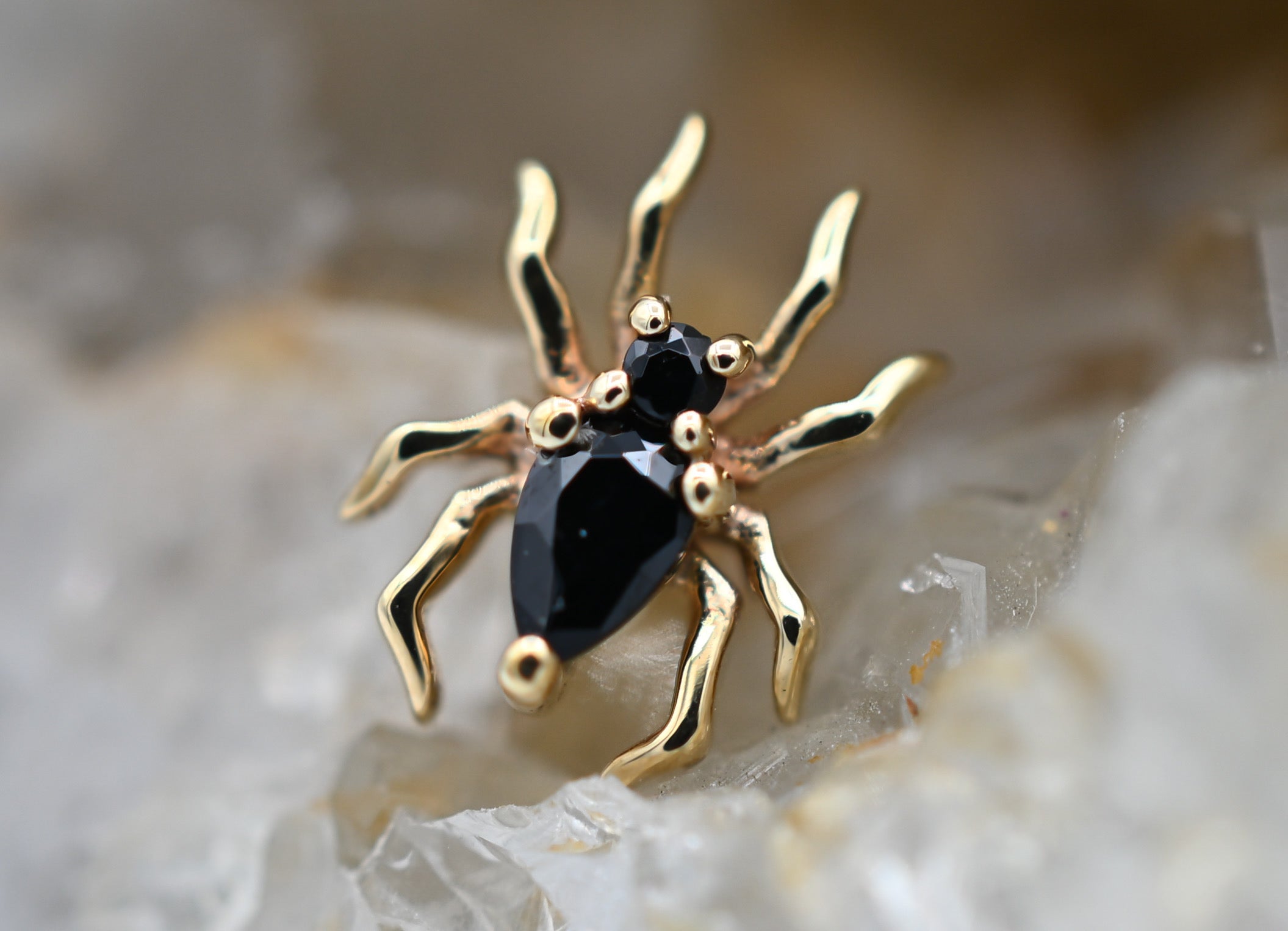 Arachne - Black Spinel - by Buddha Jewelry