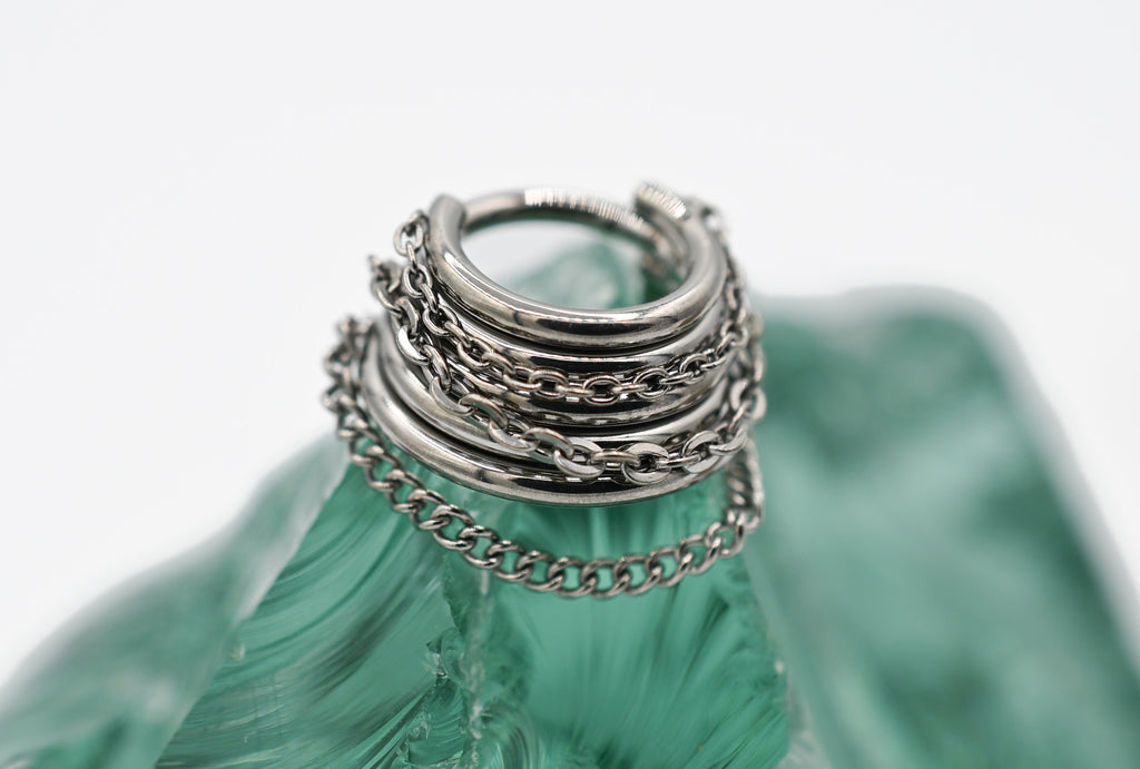 Titanium Chained Quintuple Clicker by Zadamer