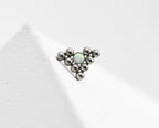 Haute Couture Gem with Triple Beaded Trinity Accents (11HT-9A) by LeRoi Fine Jewelry