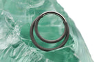 Dark Matte Crescent Double Hinge Ring by Zadamer