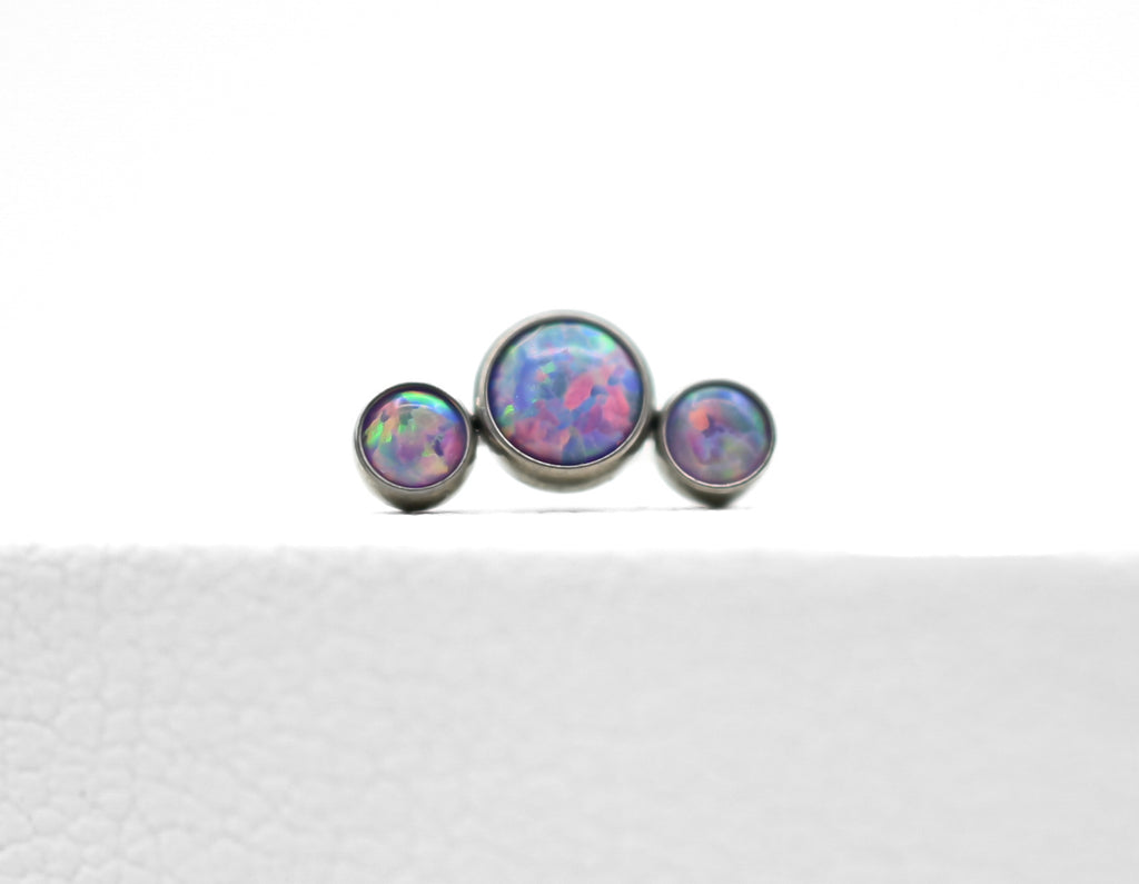 3 Gem Cabochon Curved Cluster by NeoMetal