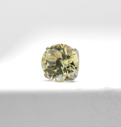 Citrine Yellow CZ Prong by NeoMetal
