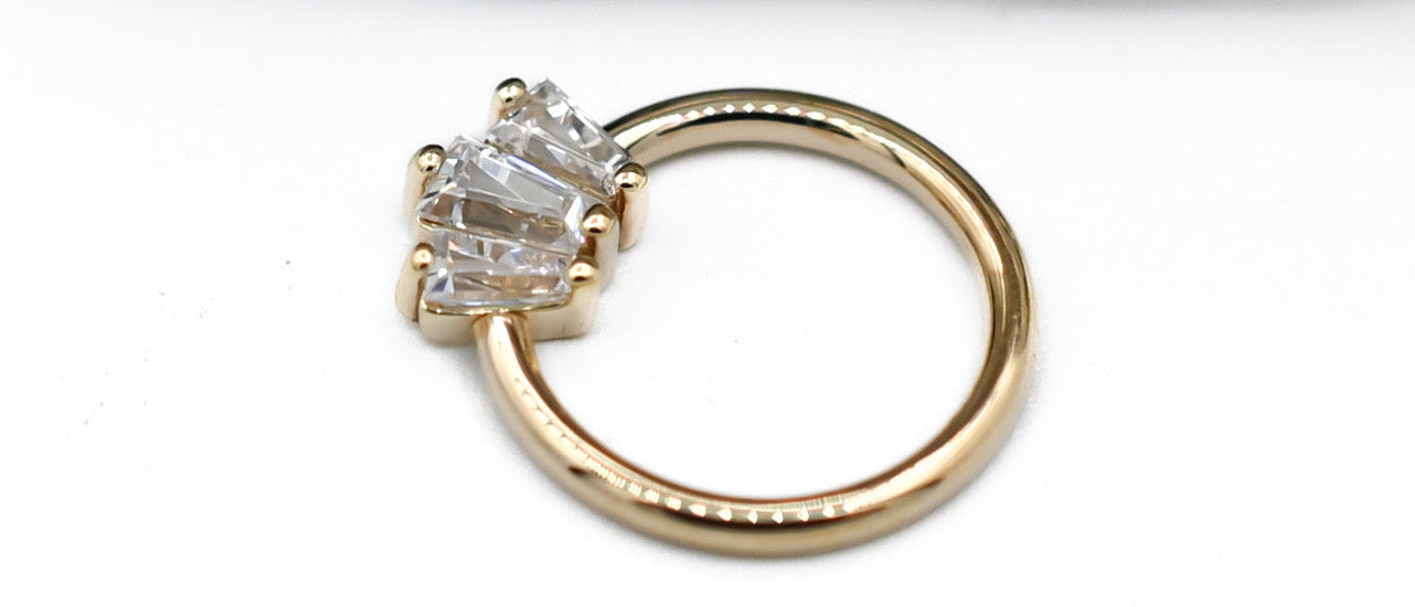 Gemma Trios CZ Seam Ring by Buddha Jewelry