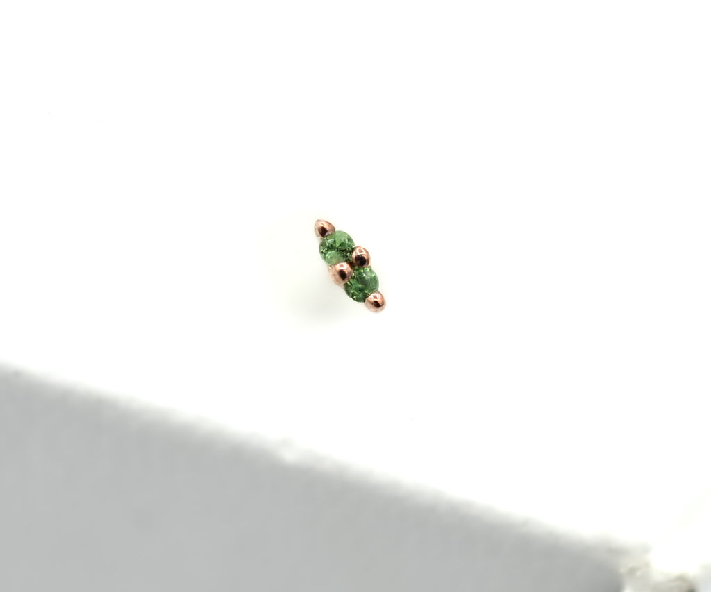 Tsavorite Mishka 2-Prong by Buddha Jewelry