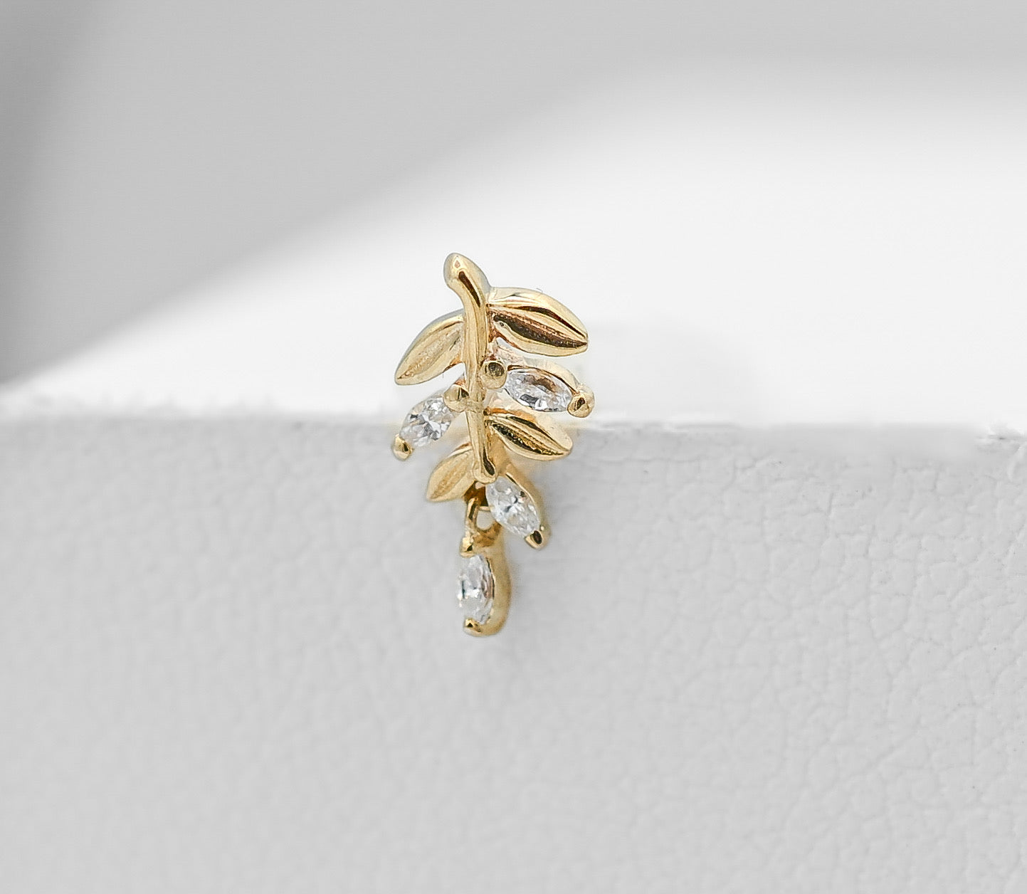 Growth Threadless End with CZ by Buddha Jewelry