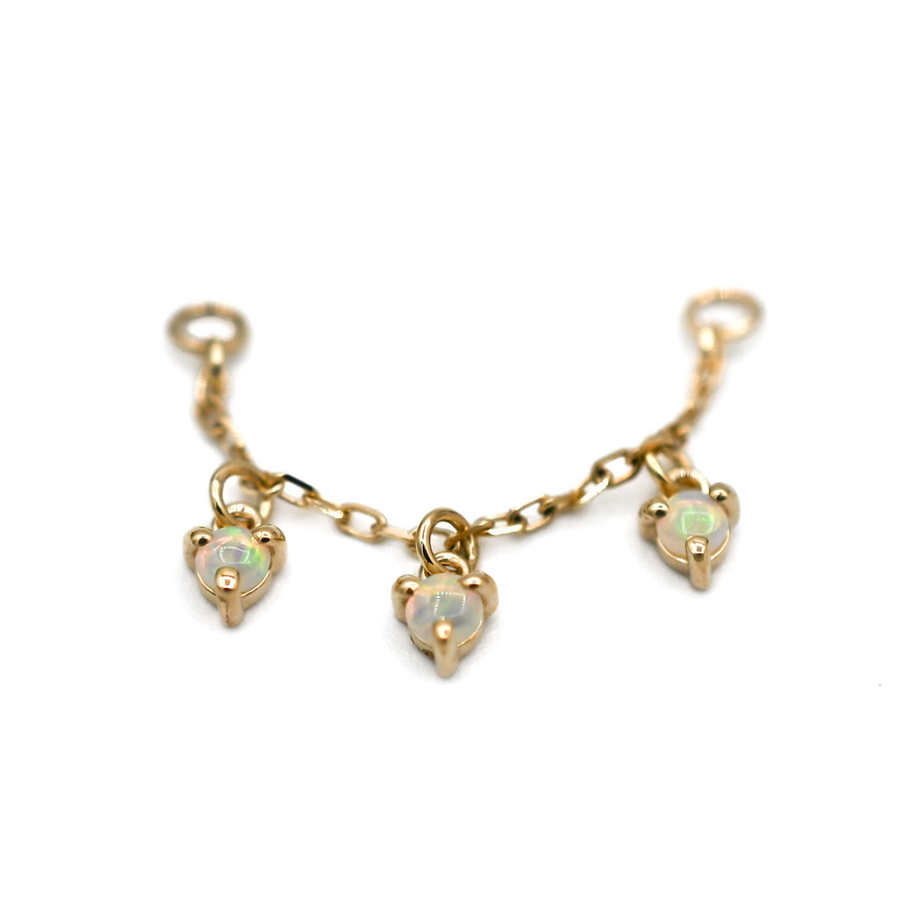 Dripping Round Opal Chain by Modern Mood