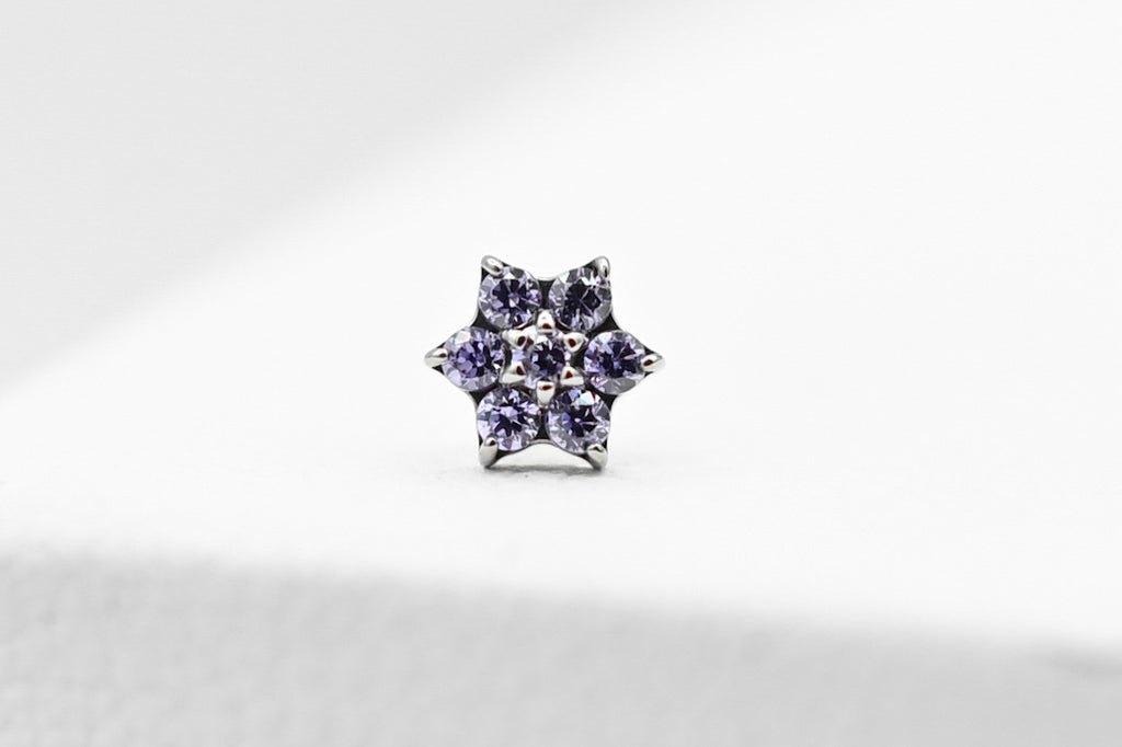 Titanium Flower Gem Six Petal by Junipurr