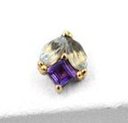 Bloom (Sky Blue Topaz + Amethyst) by Quetzalli Jewelry