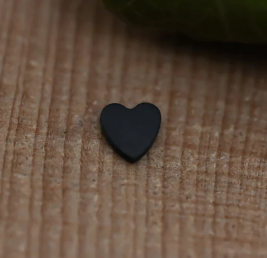 Matte Black Niobium Heart by Black Forest