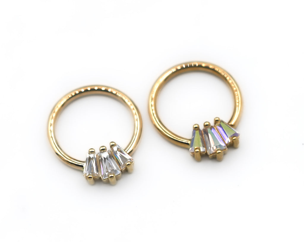 Gemma Trios CZ Seam Ring by Buddha Jewelry