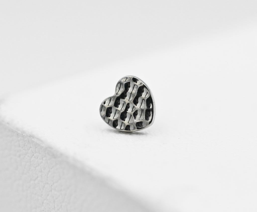 Titanium Hammered Heart by Junipurr