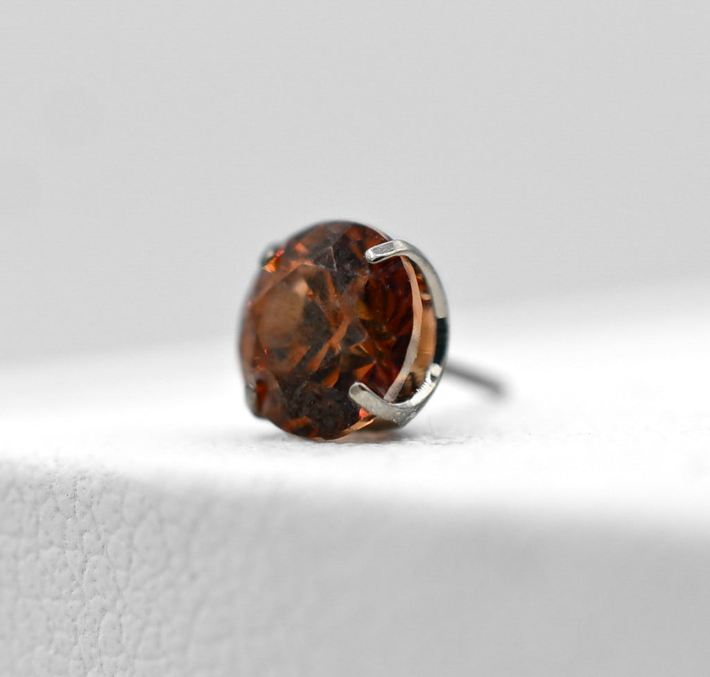 Chocolate Brown CZ Prong by NeoMetal