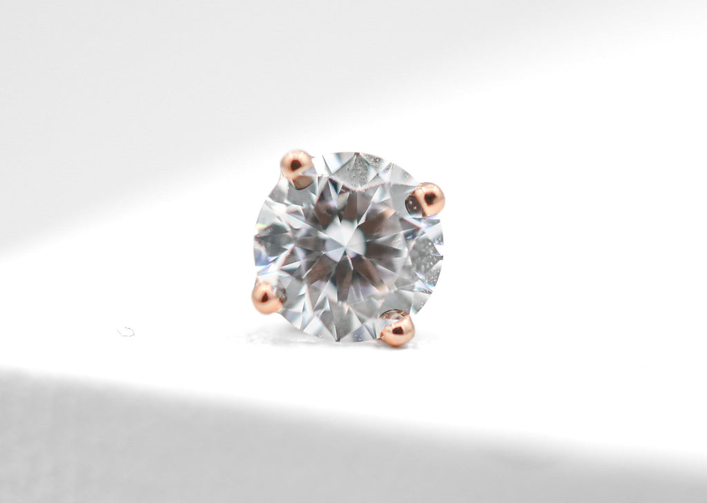 Threaded Round Four Prong Set CZ by BVLA
