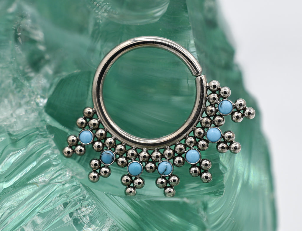 Titanium Emel Haute Couture Seam Ring (HSMR-D) by Leroi