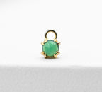 Rose Cut Green Chalcedony Charm by Modern Mood