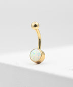 Gold Opal Navel Curve by Body Gems