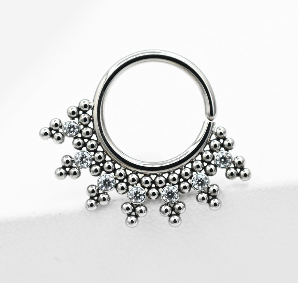 Titanium Emel Haute Couture Seam Ring (HSMR-D) by Leroi