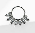 Titanium Emel Haute Couture Seam Ring (HSMR-D) by Leroi