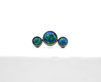 3 Gem Cabochon Curved Cluster by NeoMetal