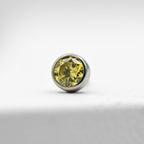 Citrine Yellow CZ Bezel by NeoMetal