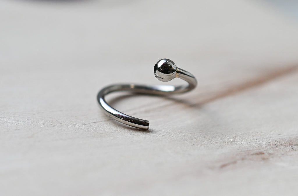 16g Stainless Steel Fixed Bead Ring by Anatometal