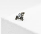 Haute Couture Gem with Triple Beaded Trinity Accents (11HT-9A) by LeRoi Fine Jewelry
